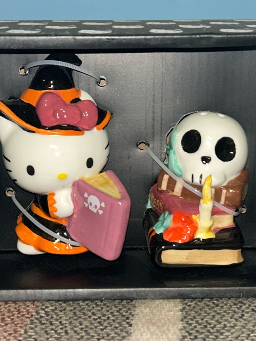 Hello Kitty Halloween Salt and Pepper Set in Pink, Orange, Black